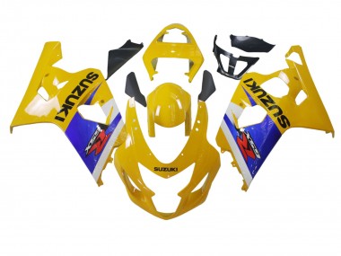 Achat Carénage Moto Suzuki GSXR 600 / GSXR 750 2004-2005 - Jaune Blanc Bleu Noir