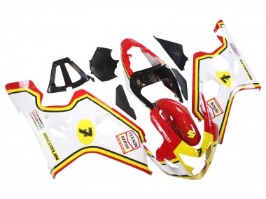 Achat Carénages Moto Suzuki GSXR 600 / GSXR 750 2004-2005 - Blanc Rouge Jaune Michelin Texaon Heron 7