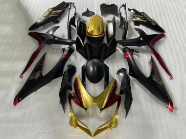 Achat Carénages Moto Suzuki GSXR 600 / GSXR 750 2006-2007 - Or Noir Mat Rouge
