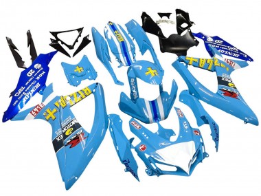 Achat Carénages Moto Suzuki GSXR 600 / GSXR 750 2008-2010 - Bleu Jaune Rizla