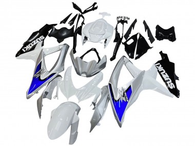 Achat Carénages Moto Suzuki GSXR 600 / GSXR 750 2008-2010 - Blanc Argent Bleu Noir