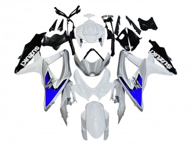Achat Carénages Moto Suzuki GSXR 600 / GSXR 750 2008-2010 - Blanc Argent Bleu Noir