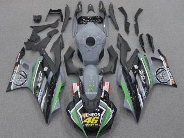 Achat Carénages Moto Yamaha YZF R3/R25 2015-2018 - Nardo Gris Vert Noir ENEOS Monstre 46