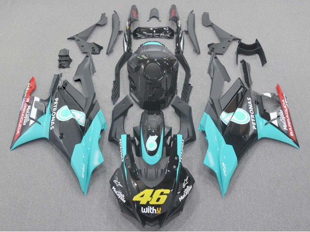Carénages Moto Yamaha YZF R3/R25 2019-2021 - Bleu Clair Rouge Noir Petronas 46