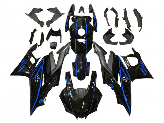 Carénages Moto Yamaha YZF R3/R25 2019-2021 - Noir Brillant Bleu Noir Mat