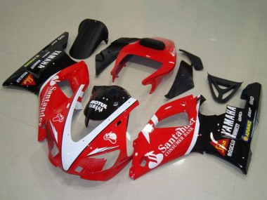 Achat Carénages Moto Yamaha YZF R1 1998-1999 - Rouge Blanc Noir Brillant Motul Santander