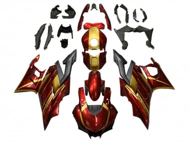 Achat Carénages Moto Yamaha YZF R3/R25 2022-2024 - Rouge Or Noir Mat