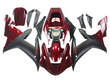 Achat Kits Carénage Moto Yamaha YZF 1000 R1 2002-2003 - Rouge Noir Mat