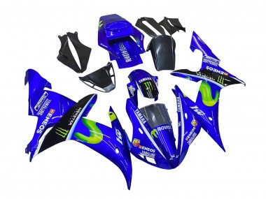 Achat Carénages Moto Yamaha YZF 1000 R1 2002-2003 - Bleu Noir Vert MoviStar ENEOS Monstre
