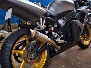 Achat Carénages Moto Yamaha YZF R6S 2006-2009 - Gris Mat Noir Mat Or Décalque