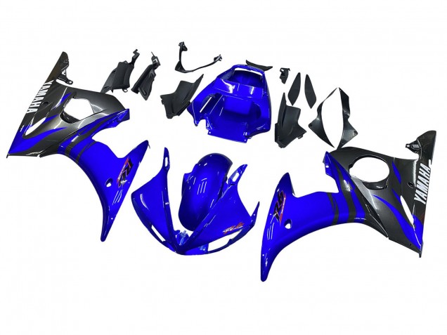 Carénages Moto Yamaha YZF 600 R6 2005 - Bleu Brillant Noir
