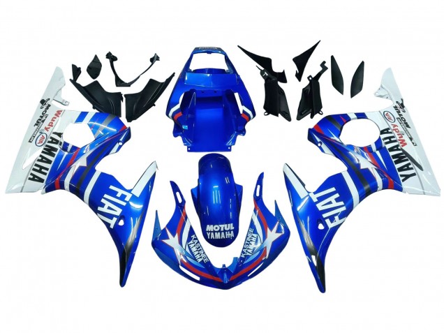 Carénages Moto Yamaha YZF 600 R6 2005 - Bleu Blanc Rouge Motul Michelin Fiat