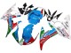 Carénages Moto Yamaha YZF 600 R6 2005 - Bleu Clair Blanc Vert Rouge Kastinee Dunlop Motul