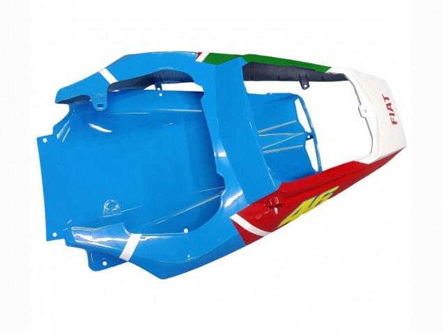 Carénages Moto Yamaha YZF 600 R6 2005 - Bleu Clair Blanc Vert Rouge Kastinee Dunlop Motul
