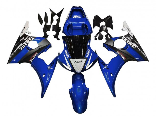 Carénages Moto Yamaha YZF 600 R6 2005 - Bleu Blanc Noir Yamalube