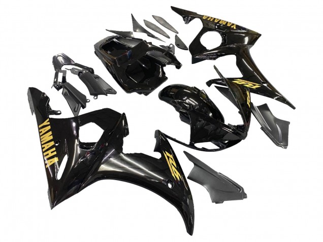 Carénages Moto Yamaha YZF 600 R6 2005 - Noir Or