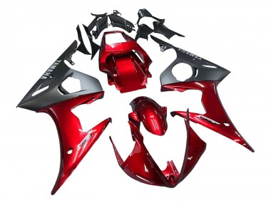Achat Kits Carénage Moto Yamaha YZF 600 R6 2005 - Rouge Noir Mat