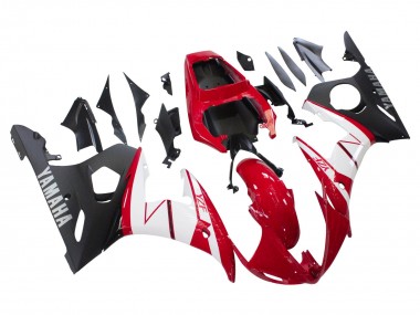 Achat Carénages Moto Yamaha YZF 600 R6 2005 - Rouge Blanc Noir Mat