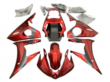 Achat Carénages Moto Yamaha YZF 600 R6 2005 - Rouge Noir Mat