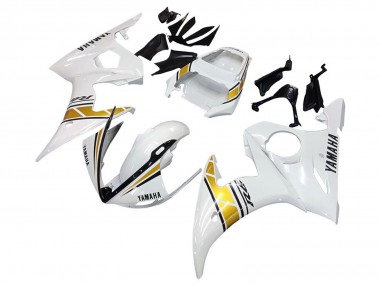 Achat Carénages Moto Yamaha YZF 600 R6 2005 - Blanc Or Noir