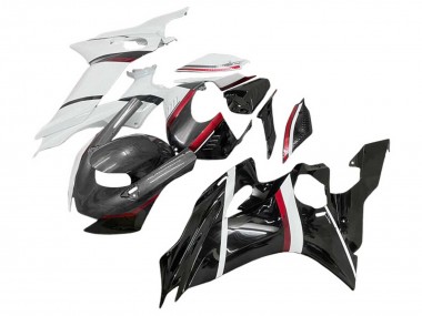 Achat Carénages Moto Yamaha YZF 600 R6 2017-2023 - Blanc Rouge Noir Brillant Fibre de Carbone Style