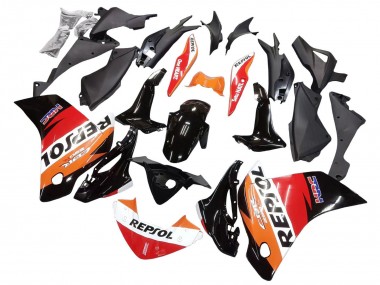 Achat Carénages Moto Honda CBR250RR 2011-2015 - Orange Blanc Rouge Noir Glossy HRC Repsol