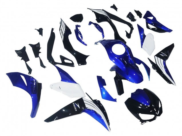 Carénages Moto Kawasaki Z1000 2014-2019 - Blanc Bleu Noir