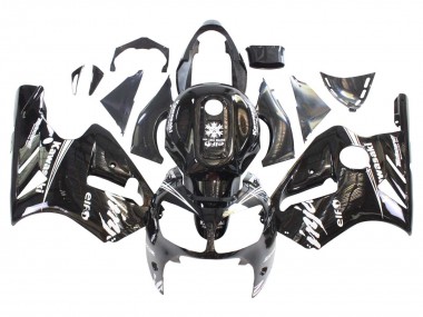 Achat Carénages Moto Kawasaki ZX12R 2000-2001 - Noir Brillant Blanc Elf Neige