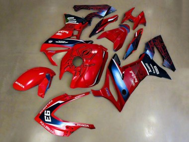 Achat Carénages Moto Honda CBR650R 2019-2020 - Rouge Blanc Bleu Foncé HRC Pull&Ours 93