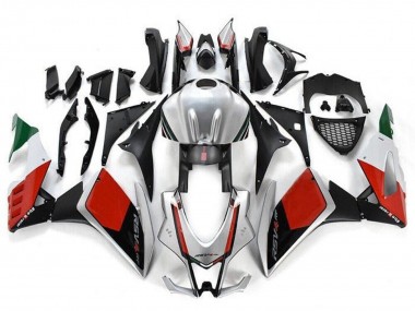 Achat Carénage Moto Aprilia RSV4 1000 2016-2020 - Argent Rouge Noir Vert