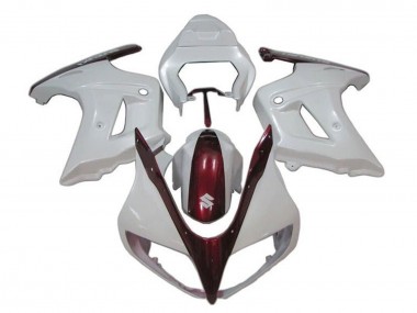 Achat Carénages Moto Suzuki SV650 2003-2013 - Blanc Bonbon Rouge