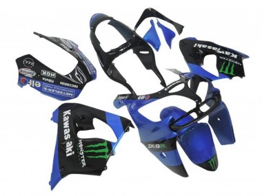 Achat Carénages Moto Kawasaki ZX9R 2000-2001 - Bleu Noir Vert Monstre