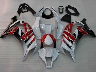 Achat Carénages Moto Kawasaki ZX10R 2011-2015 - Blanc Rouge Noir Bande