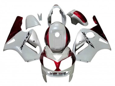 Achat Carénages Moto Kawasaki ZX12R 2000-2001 - Blanc Argent Rouge Noir