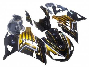 Achat Carénages Moto Kawasaki ZX14R ZZR1400 2012-2024 - Noir Brillant Or Bande