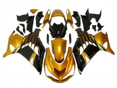 Achat Carénages Moto Kawasaki ZX14R ZZR1400 2012-2024 - Or Noir Brillant