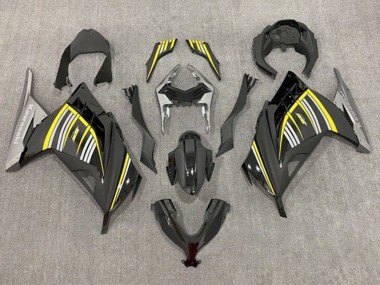 Achat Carénages Moto Kawasaki EX300 2013-2024 - Jaune Argent Noir Brillant Noir Mat
