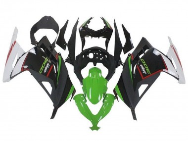 Achat Carénages Moto Kawasaki EX300 2013-2024 - Blanc Rouge Vert Noir