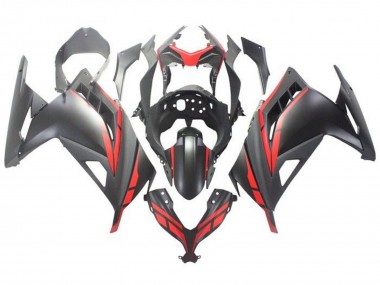 Achat Carénage Moto Kawasaki EX300 2013-2024 - Noir Mat Rouge