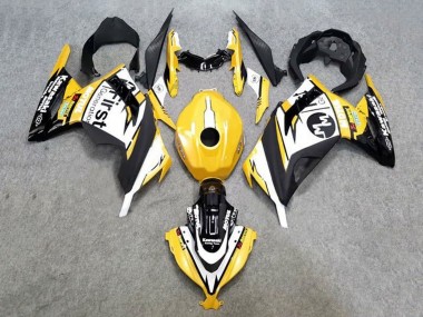 Achat Carénages Moto Kawasaki EX300 2013-2024 - Jaune Blanc Noir