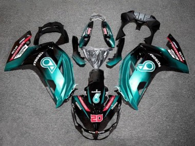 Achat Carénages Moto Kawasaki Ninja 650 EX650 2012-2016 - Bleu Noir Brillant Petronas