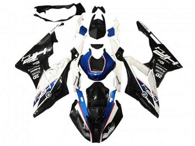 Carénages Moto BMW S1000RR 2015-2016 - Blanc Bleu Noir Brillant HP