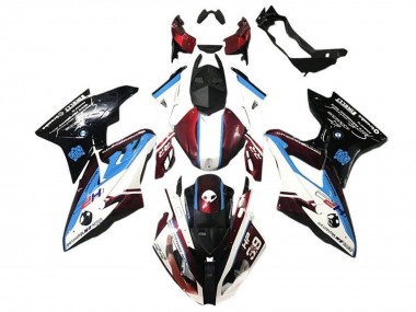 Achat Carénage Moto BMW S1000RR 2017-2018 - Blanc Bleu Rouge Noir Brillant