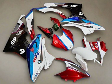 Achat Carénages Moto BMW S1000RR 2019-2022 - Blanc Rouge Bleu HP