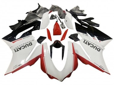 Achat Carénages Moto Ducati 959 2015-2020 - Blanc Rouge Noir Brillant