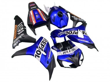 Achat Carénages Moto Honda CBR1000RR 2006-2007 - Bleu Blanc Rouge Noir Mat Repsol