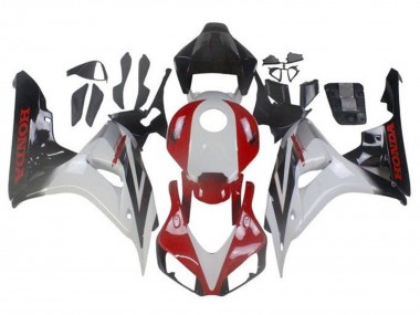 Achat Carénages Moto Honda CBR1000RR 2006-2007 - Blanc Rouge Noir Brillant Fade