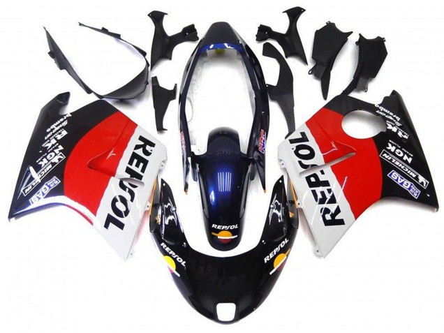 Carénages Moto Honda CBR1100XX Blackbird 1996-2007 - Rouge Blanc Bleu Noir Brillant Repsol