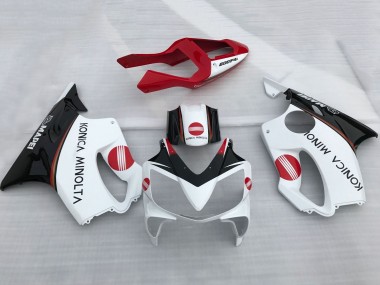 Achat Carénages Moto Honda CBR600 F4i 2001-2003 - Blanc Rouge Noir Brillant Konica Minolta