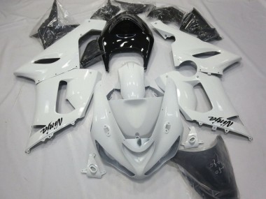 Achat Carénages Moto Kawasaki ZX6R 2005-2006 - Blanc Noir